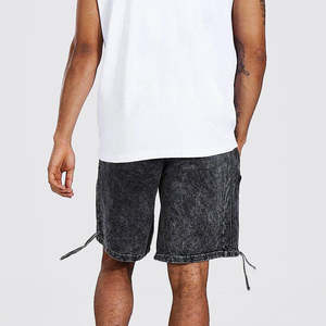 Pantalones Cortos de Hombre Hechos en Fábrica, Lavado Ácido Medio, Transpirables, de Poliéster/Algodón, Diseño Personalizado, Patrón Liso, Cierre con Cordón, Estilo Casual - Product Image 6