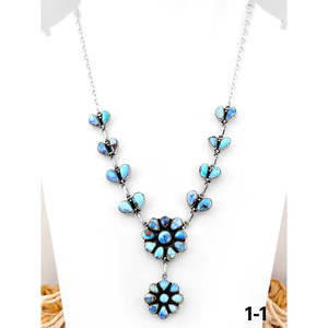 Collier artisanal culturel du Sud-Ouest, en argent sterling avec turquoise Golden Hill, élégant et de collection - Product Image 1