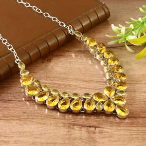 Collar de Cuarzo Citrino, Estilo Bohemio, Plata de Ley 925, Joyería de Diseño, Collar Hecho a Mano, Proveedor Mayorista - Product Image 2