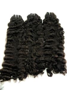 Caliente Mega Venta 2024 Nuevo producto Extensión de cabello al vapor Birmano Rizado Trama Cabello En stock listo para enviar Genius trama vietnamita - Product Image 3