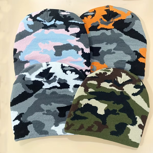 1Pc Kids's <b>Camo</b> Knit <b>Hat</b>, Matching Color Street Cold <b>Hat</b> Skull <b>Hat</b>, Unisexes, Suitable for Daily Leisure, Outdoor Sports, Wh - Product Image 1