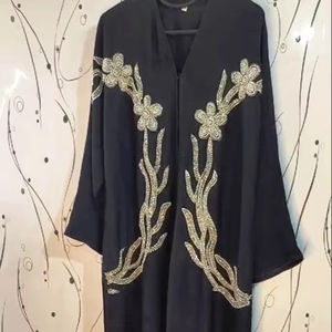 Islamic Elegant Modest Women's Traditional <b>Muslim</b> Clothing Out feet Hand Embroidered Abaya Style Kaftan Formal Dubai - Product Image 1