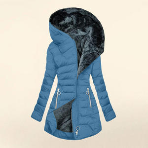 Women's Thick Warm Winter Parka <b>Long</b> Coat Hooded Plus Size Print Design Fleece Lined <b>Ladies</b> Padded <b>Puffer</b> <b>Jacket</b> Zipper Closure - Product Image 4