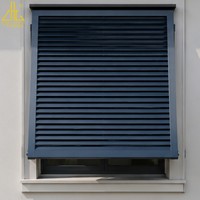 Profil de fenêtre à persiennes en aluminium extérieur 6063-T5, ouverture vers l'extérieur, cadre de volet en aluminium, système de ventilation résistant aux intempéries
