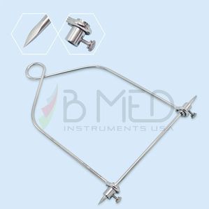 Anneau orthopédique droit moyen en acier inoxydable avec verrous à vis pour l'alignement des fractures osseuses CE - Product Image 5