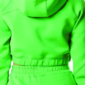 Conjunto de dos piezas de mujer de camuflaje azul personalizado al por mayor, Sudadera con capucha y cremallera, pantalones cortos, chándal para gimnasio, conjunto corto de invierno - Product Image 2