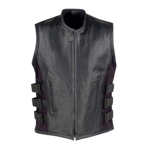 Chaleco de cuero de vaca de primera calidad para hombres Casual y elegante - Product Image 3