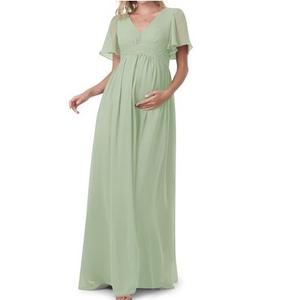 Vestidos de maternidad transpirables diseñados para mamás modernas Vestido de maternidad estirable Impreso Vestidos elegantes sublimados Estilo de vestido - Product Image 4