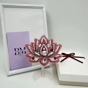 Beaded brooches Handmade designer brooch. High quality accessories. <b>Unique</b> design brooch. <b>Baby</b> shower best <b>gift</b>. - Product Image 1