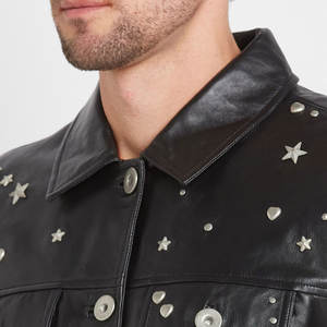 Chaqueta de cuero para hombre de nuevo diseño de suministro directo de fábrica 2025, precio barato, producto superior, chaqueta de cuero para hombre - Product Image 6