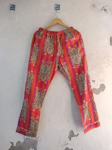 Nuevo traje de noche de algodón con estampado de tigre indio para mujer conjuntos de pijamas casuales con pijama de dama de honor de ropa larga y camisa con bolsa - Product Image 4