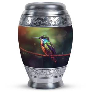 Urna de colibrí en rama para cenizas humanas Metal moderno decorativo para cenizas adultos urnas personalizadas para funeral de mamá - Product Image 2