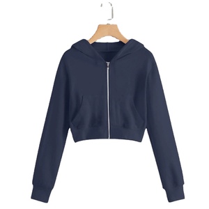 Sudadera Holgada de Estilo Urbano, con Cierre, Lavada al Ácido, para Mujer - Product Image 1