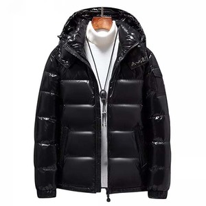 2022 vestes d'hiver brillantes pour hommes, manteaux blancs grande taille, veste à bulles chaudes, doudoune noire, vêtements décontractés, prix de gros - Product Image 3