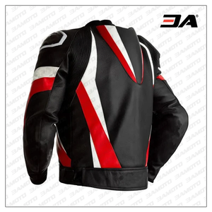 เสื้อแจ็คเก็ตสำหรับขี่มอเตอร์ไซค์ Zonda สำหรับผู้ชาย/เสื้อแจ็คเก็ตหนังวัวแท้ พร้อมแผ่นป้องกันระดับ CE 2 พร้อม Hump - Product Image 2