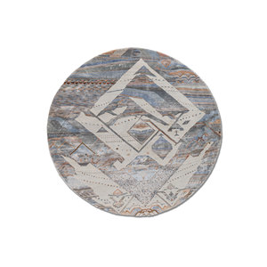 Tapis en laine et soie de bambou noué à la main Manchaha Les-2734 bleu pour usage domestique - Product Image 1