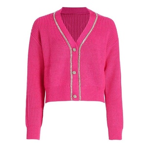 Crop Cardigans para mujer Warm Winter/Spring Sororties & College Fraternity Computer Knitted Sweaters - Product Image 1