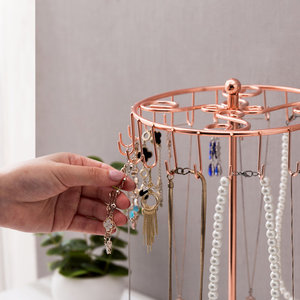 New Arrival <b>Rose</b> Gold Finish Metal Jewelry Stand High Quality <b>Top</b> Selling Metal Jewelry Holder Latest Design for Bedroom Use - Product Image 2