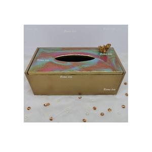 Servilletero martillado de acero inoxidable Caja de almacenamiento de servilletas de tamaño personalizado de forma rectangular al precio más barato - Product Image 6