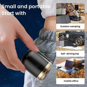 Mini rasoir électrique portable pour hommes 2-en-1 rechargeable, rasoir de voyage avec chargement Type-C, IPX7, noir, 2 têtes rotatives pour le visage - Product Image 3