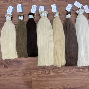 Top High Quality Bulk Super Double Drawn Vietnamese Human Hair Extensions Raw Material Wave Style No <b>Tangles</b> No Shedding - Product Image 2