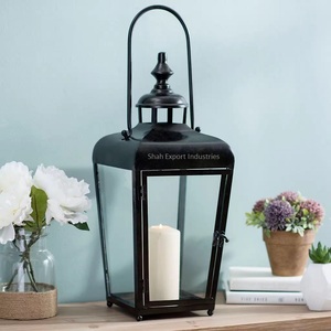 Classic Stainless Steel & Glass Candle <b>Lantern</b> Shiny <b>Silver</b> Finished for Event & Christmas Decor Hanging <b>Lantern</b> - Product Image 5