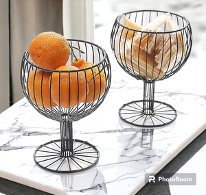 Meilleure vente élégant fer fil panier poignée fruits et légumes support de stockage décor à la maison cuisine conteneurs - Product Image 2