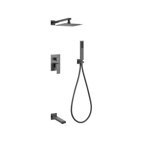 Mitigeur de <span class=keywords><strong>douche</strong></span> de luxe en acier inoxydable, ensemble encastré avec douchette à main pour projets hôteliers - Product Image 4