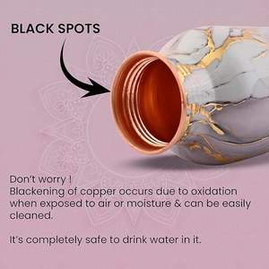 ขวดน้ำทองแดงแท้ทำมือ พิมพ์ลาย สำหรับการดื่มน้ำเพื่อสุขภาพและสุขภาพที่ดีทุกวัน เป็นมิตรกับสิ่งแวดล้อม ขวดน้ำบริสุทธิ์เพื่อความยั่งยืน - Product Image 2