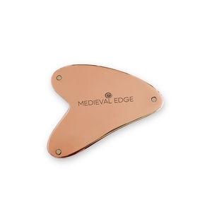 Medieval Edge TCM Magnetic Gua Sha Copper Gold Heart-Shaped Face <b>Massage</b> <b>Tool</b> Blood Circulation Lymphatic Drainage Neck Body - Product Image 1