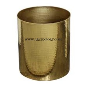 Metal Gold Polished Decorative Home Corner <b>Dust</b> <b>Bin</b> Hot Selling Personalized Use Luxury Waste <b>Bin</b> Custom Shape and Size Garbage - Product Image 5