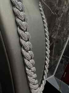 Collier personnalisé vintage en or/argent avec pendentif diamant VVS1, en argent sterling 925 plaqué rhodium, cadeau de luxe pour homme, style hip-hop, pour mariage - Product Image 6