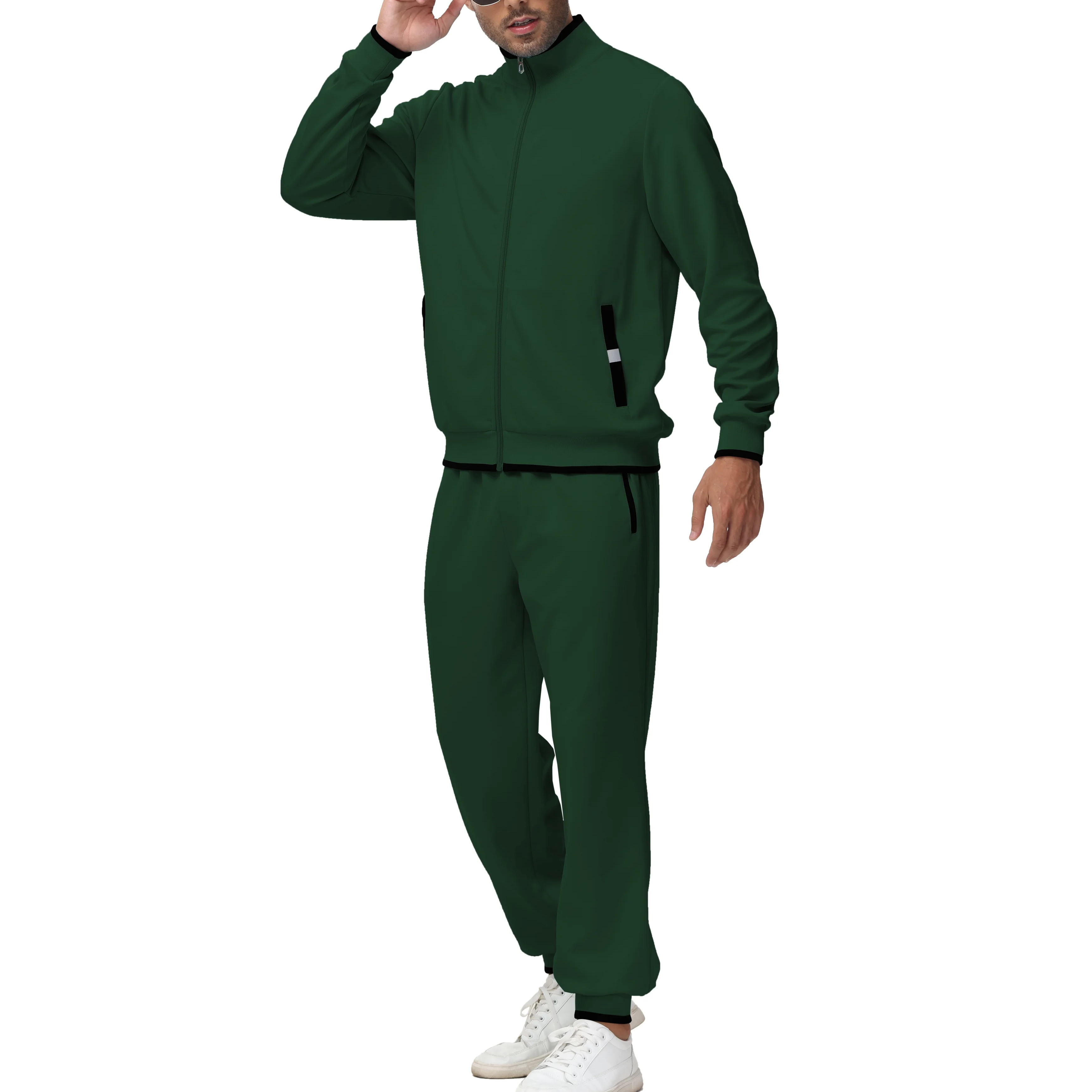 Lightweight Polyester Sports Tracksuits Gym Sport Hoodie and Jogger Sets Outdoor Custom Logo Print Tracksuit Set For Men