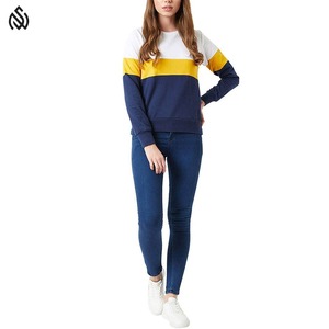 Ropa de calle más vendida, sudadera transpirable para mujer, sudaderas sólidas ligeras, cuello redondo, mangas completas, ropa informal, servicio OEM - Product Image 2