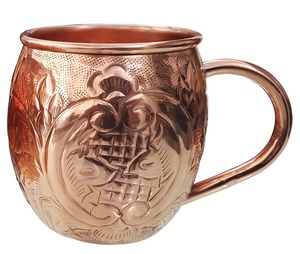 Premium Quality 16oz Eco-Friendly Copper <b>Mug</b> with Antique Finish Round Shape Handmade Gift Mule with Handle American Style - Product Image 1