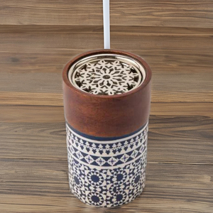 Elegante quemador Bakhoor multicolor, soporte de incienso de madera Natural para decoración del hogar, juego de regalo de fragancia de Ramadán y Eid para uso aromático - Product Image 6