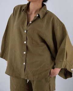 Nouveau élégant surdimensionné décontracté Shorts chemise de haute qualité col rabattu femmes ensembles 100% coton en gros 2 pièces ensemble femmes - Product Image 4