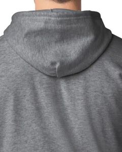 Sweat-shirt à capuche unisexe zippé en gris chiné foncé, sweat-shirt à capuche en polaire à fermeture éclair intégrale, impression de logo personnalisée OEM, vêtements décontractés pour hommes et femmes - Product Image 6