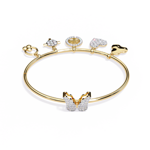 Fabulous 18K <b>Gold</b> Lab Grown Diamond Bracelet & <b>Bangle</b> - Product Image 1