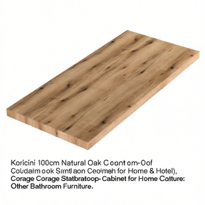 Mobiletto da Bagno Koricini 100cm in Rovere Naturale - Armadietto Sottolavabo per Casa e Hotel - Product Image 3