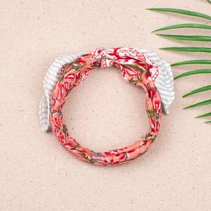 ผ้าพันคอผ้าฝ้ายทำมือสไตล์โบฮีเมียน สีแดง ของขวัญสำหรับฤดูร้อน ไปเที่ยวชายหาด ผ้าพันคอสำหรับนักขี่มอเตอร์ไซค์ - Product Image 6