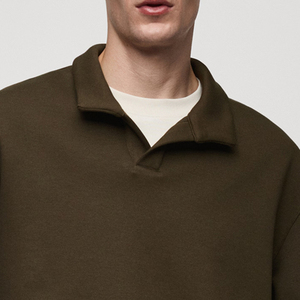 Sweat-shirt pour homme avec col montant zippé pour un ajustement décontracté, service OEM, prix de gros 2026, manches longues, respirant et ajustable - Product Image 4