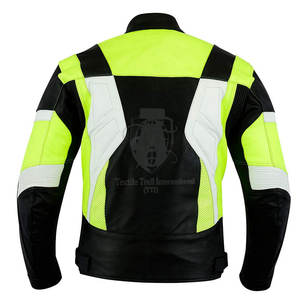 Veste de moto de haute qualité respirante coupe-vent taille personnalisée service OEM faible MOQ cuir véritable couleur et logo personnalisés - Product Image 3