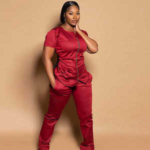 Vente chaude, ensembles de blouses médicales en denim doux lavables de haute qualité pour unisexe, avec couleurs et logo personnalisés et service OEM - Product Image 4