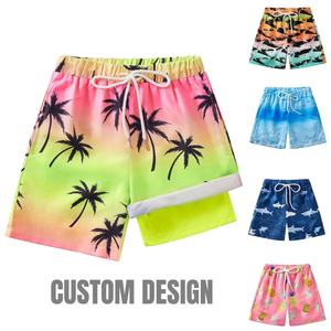 Bañador personalizado para niños, Calzoncillos Bóxer con forro breve, pantalones cortos de natación de compresión, traje de baño UPF elástico de secado rápido, envío DDP - Product Image 1