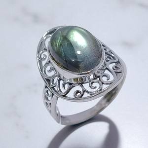 แหวนชั้นดีดีไซน์เนอร์สำหรับผู้หญิงอัญมณีเงินสเตอร์ลิงเครื่องประดับแฮนด์เมดเงิน925ขายส่ง - Product Image 2