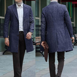 Manteau long pour homme, vêtement d'extérieur classique formel, manteau long pour homme, manteau d'hiver en laine mélangée sur mesure, manteau long pour homme - Product Image 4