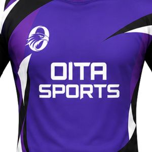 Ensemble de rugby violet et noir pour hommes, maillot et short, uniforme d'équipe sportive, vêtements de sport légers, respirants, pour l'entraînement et les matchs - Product Image 5