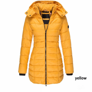 Chaqueta de Invierno Impermeable para Mujer, Gruesa, con Forro de Algodón, Capucha de Piel, Larga, 50% Relleno de Plumón, Ropa Exterior Informal - Product Image 2