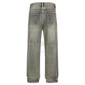 2025 personnalisé OEM hommes Style décontracté léger grande taille jambe large jean pantalon pour Streetwear - Product Image 2